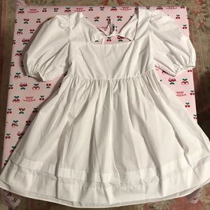 Cotton blend babydoll puff sleeve dress 🕊